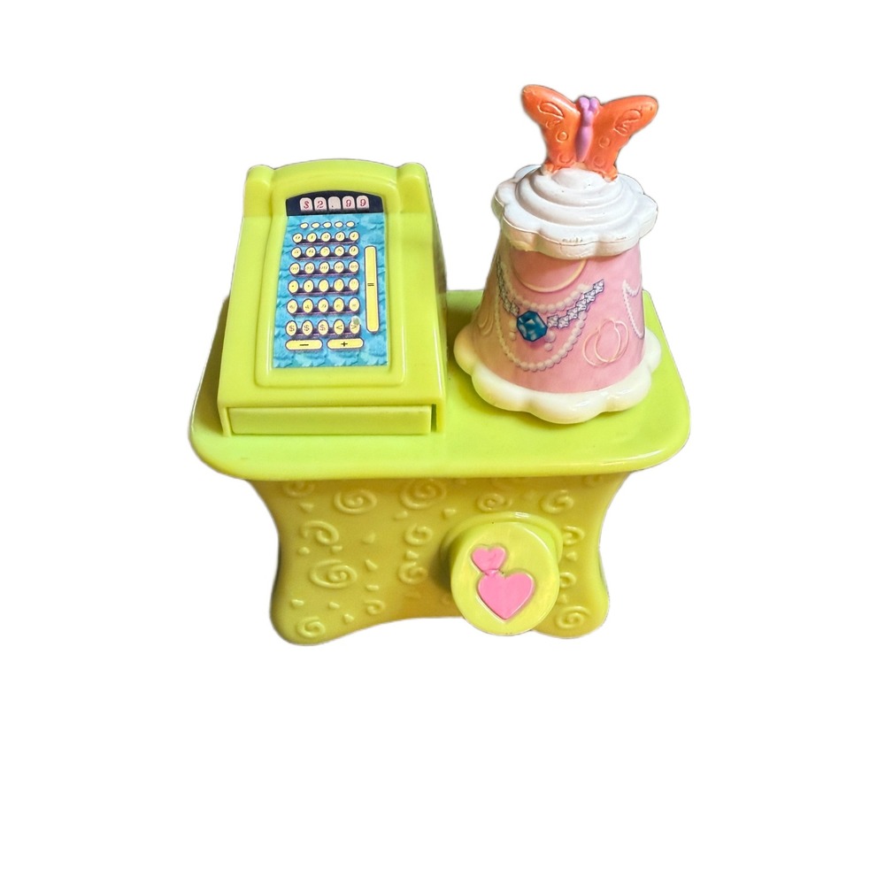 Vintage My Little Pony Celebration Salon Toy Cash Register Pink Green Heart